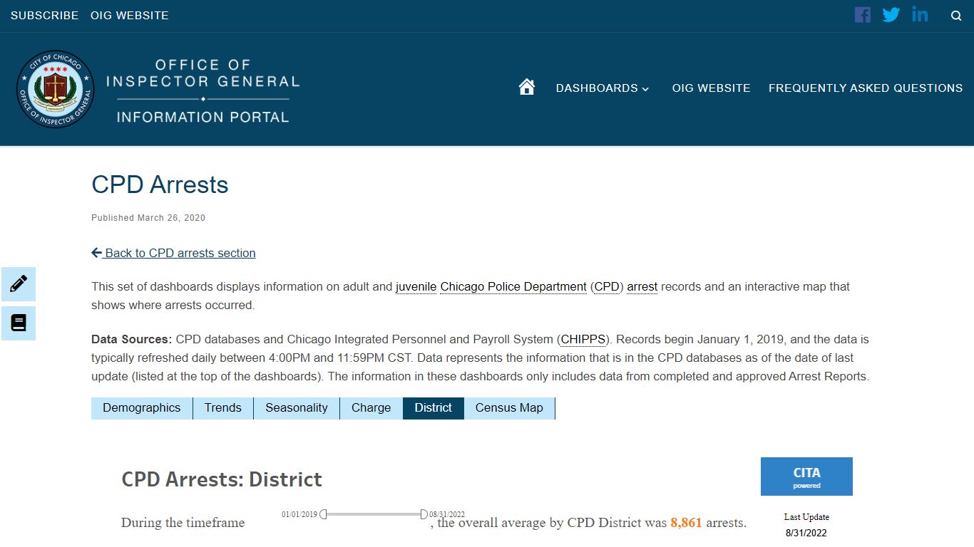 CPD Arrests – Information Portal